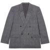 Herren BALENCIAGA Jacken & Westen | Doppelreihiger Blazer Mit Karo