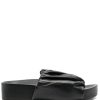 Damen JIL SANDER Flache Sandalen | Ruched Leather Slides