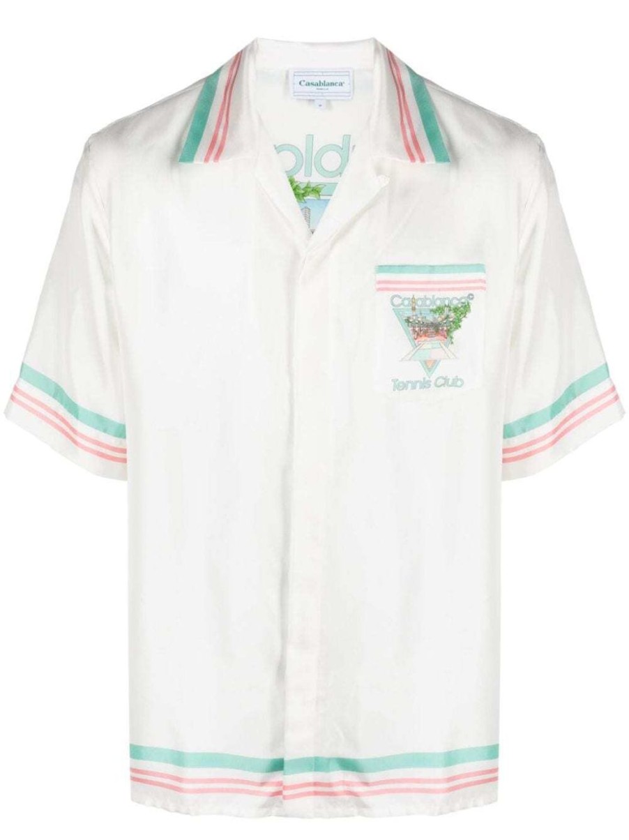 Herren CASABLANCA Hemden | Tennis Club Icon Seidenhemd