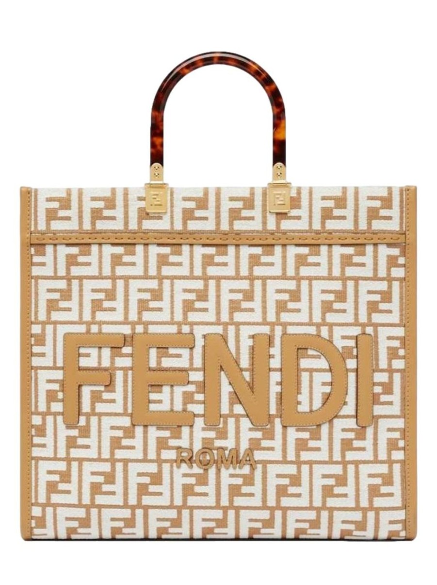 Damen FENDI Schultertaschen | Medium Sunshine Shopper