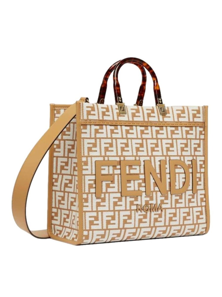 Damen FENDI Schultertaschen | Medium Sunshine Shopper