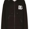 Herren DOLCE & GABBANA Sweatshirts & Hoodies | Dg Logo-Print Zipper Hoodie