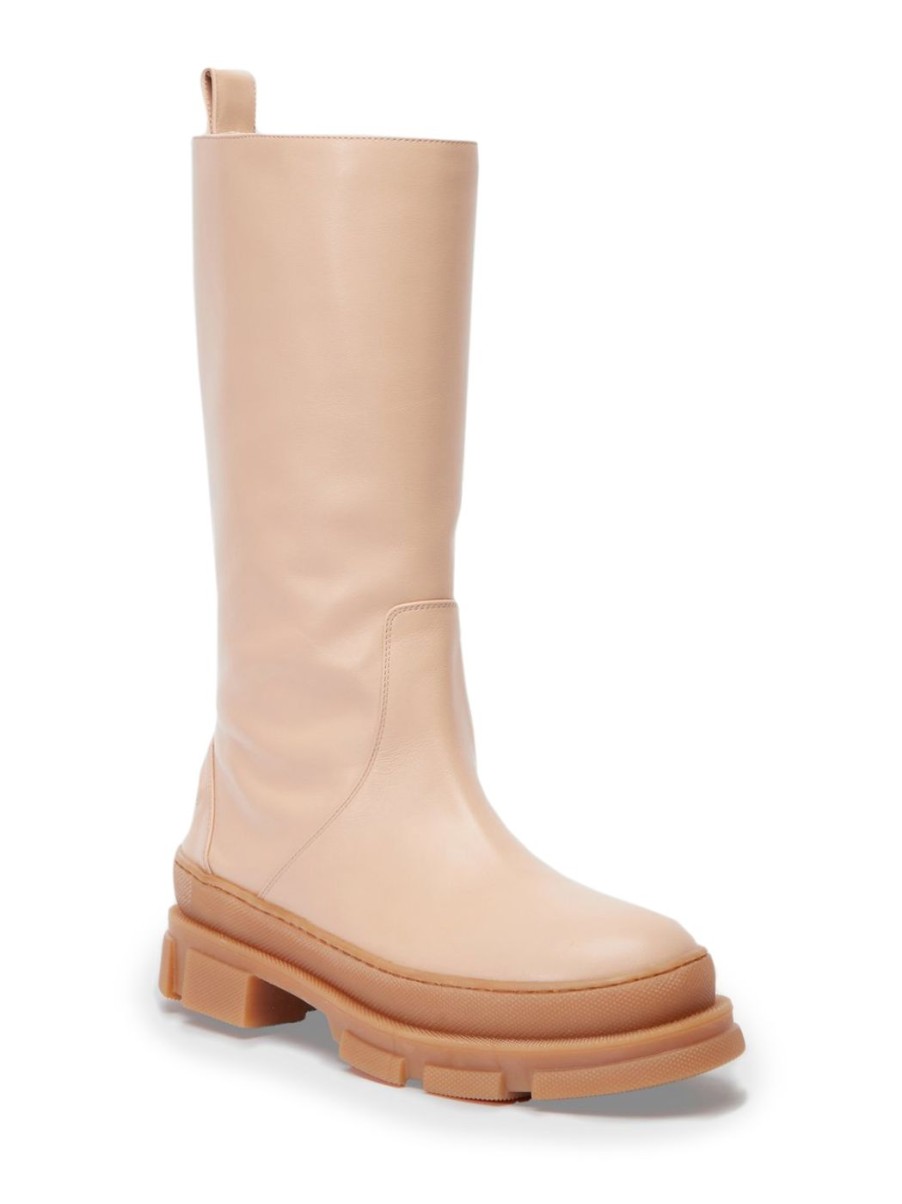 Damen BETTINA VERMILLON Bikerboots | Marie Biker-Stiefel In Beige