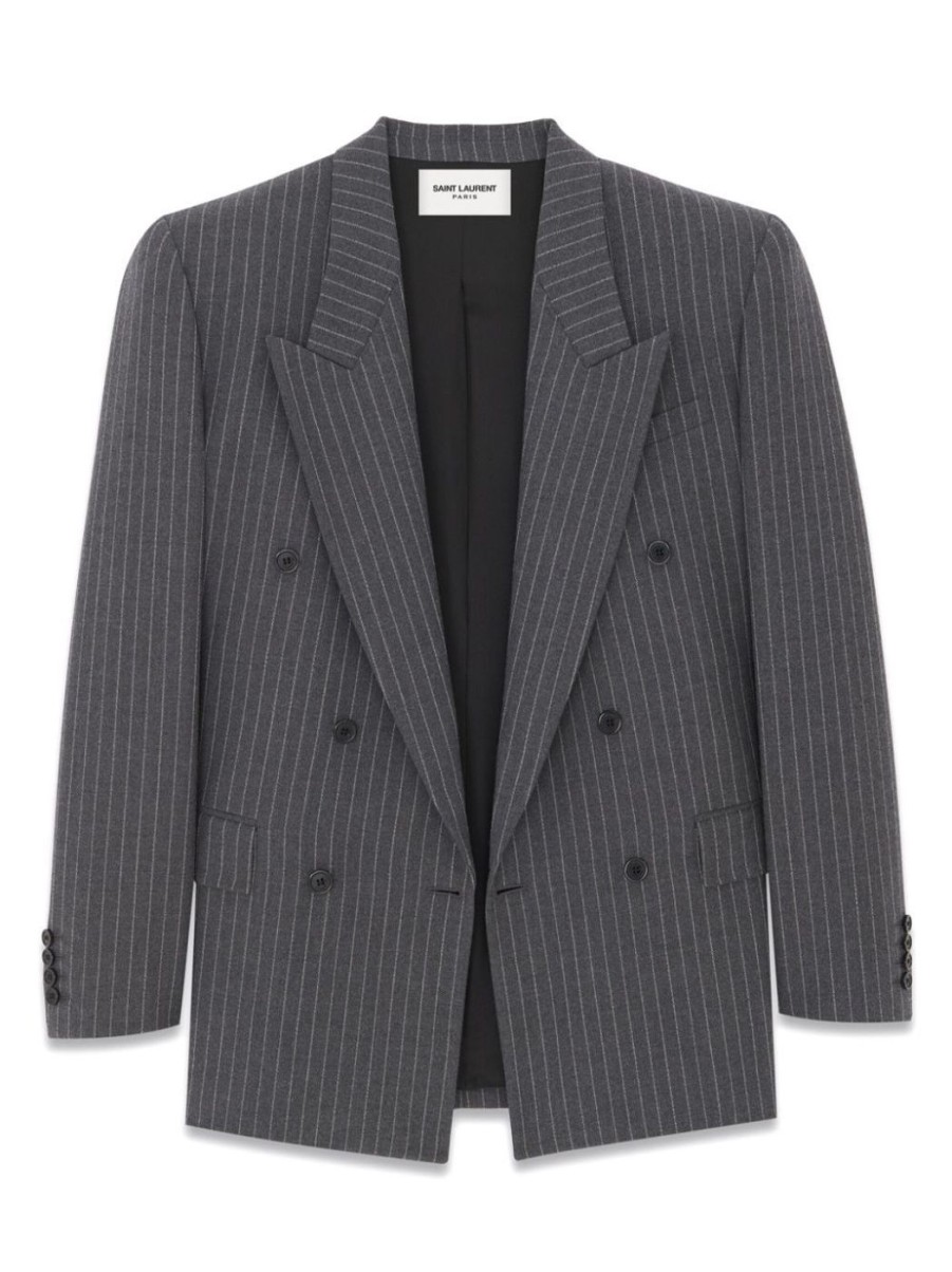 Damen SAINT LAURENT Blazer | Blazer Mit Nadelstreifen