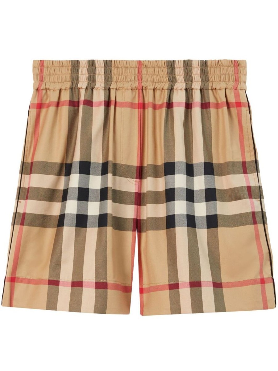 Damen BURBERRY Shorts | Shorts Mit Karomuster