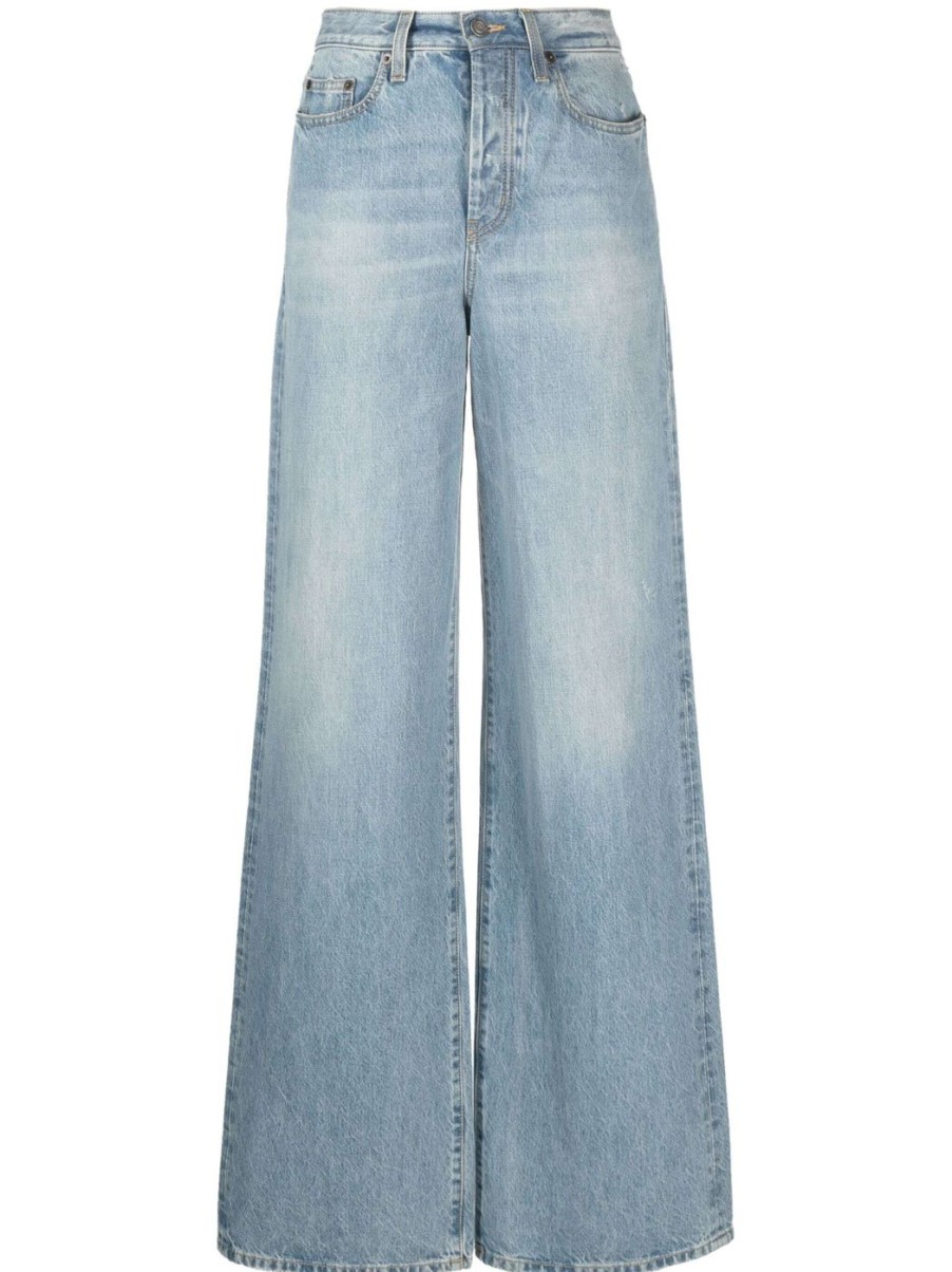 Damen SAINT LAURENT Denim | Jeans Mit Weitem Bein