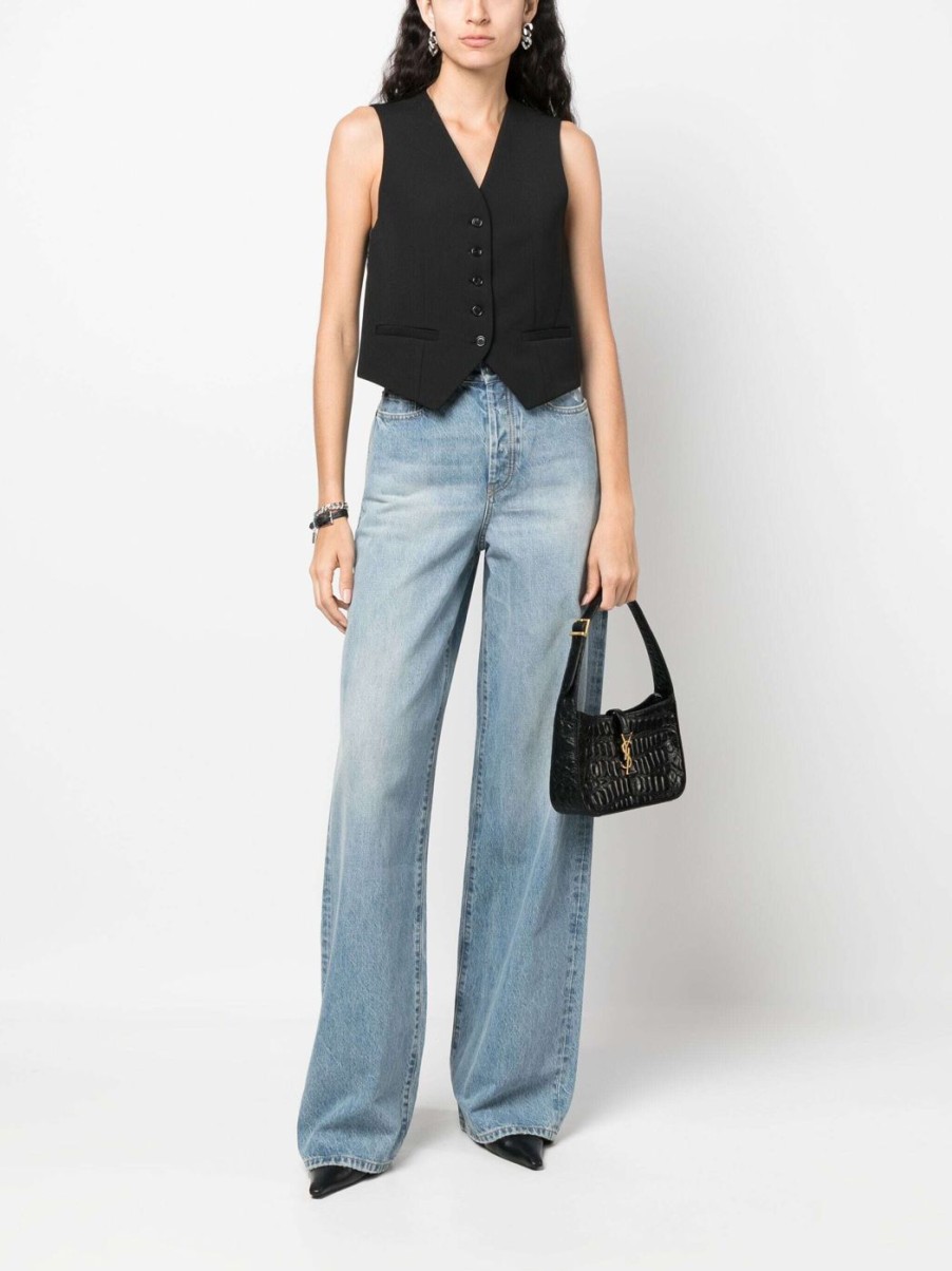 Damen SAINT LAURENT Denim | Jeans Mit Weitem Bein