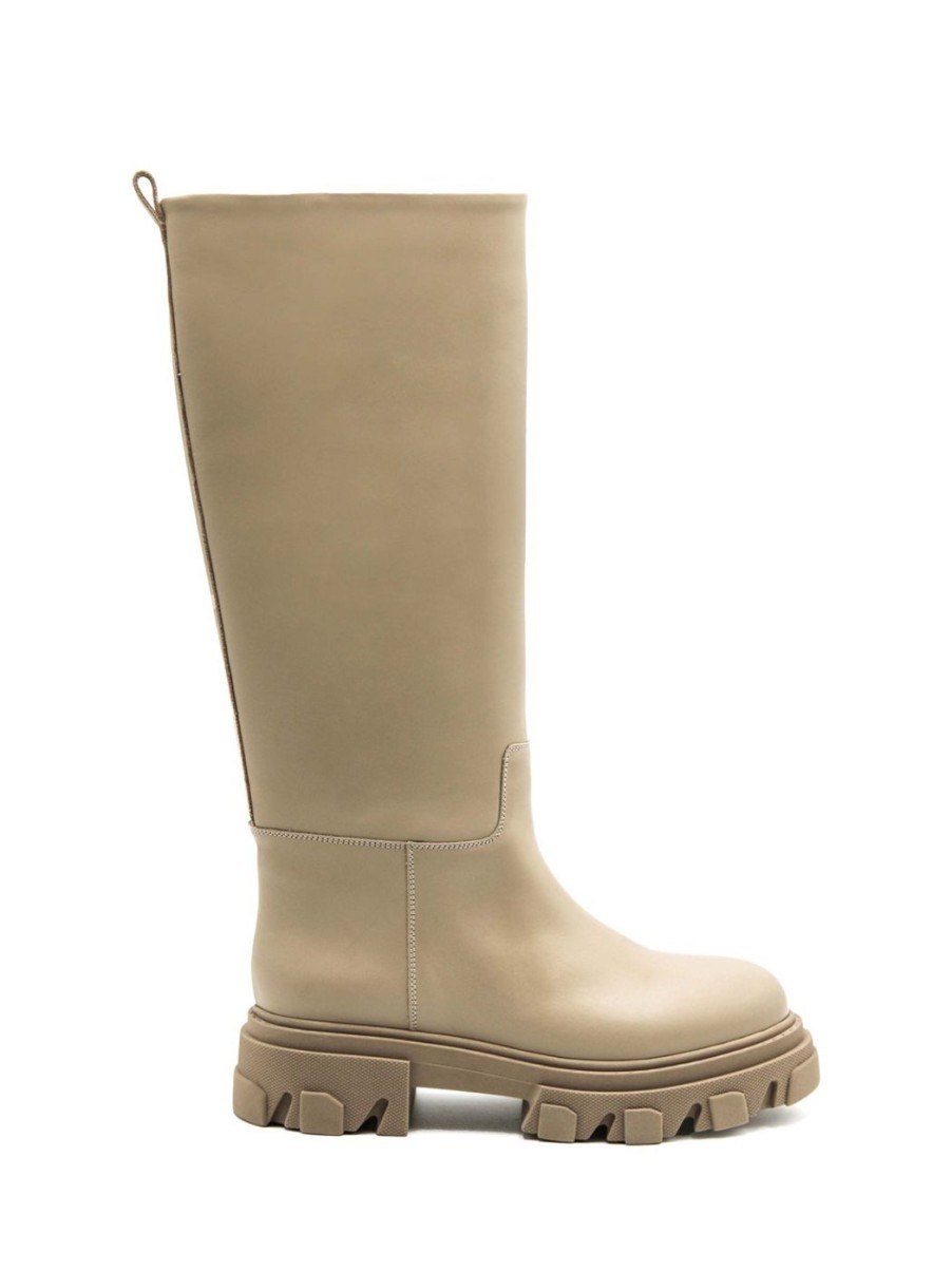 Damen GIABORGHINI Bikerboots | Perni 07 Leder Stiefel In Cappuccino