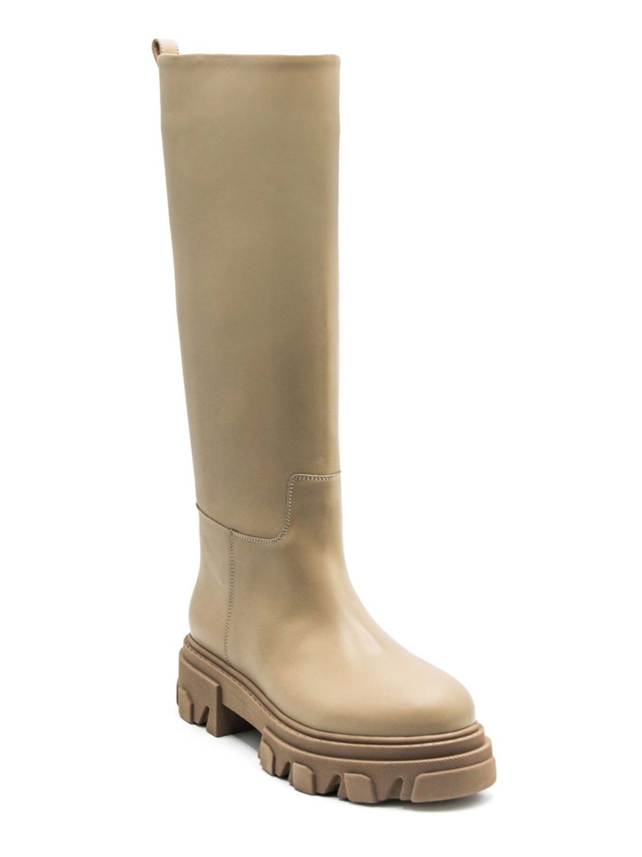 Damen GIABORGHINI Bikerboots | Perni 07 Leder Stiefel In Cappuccino