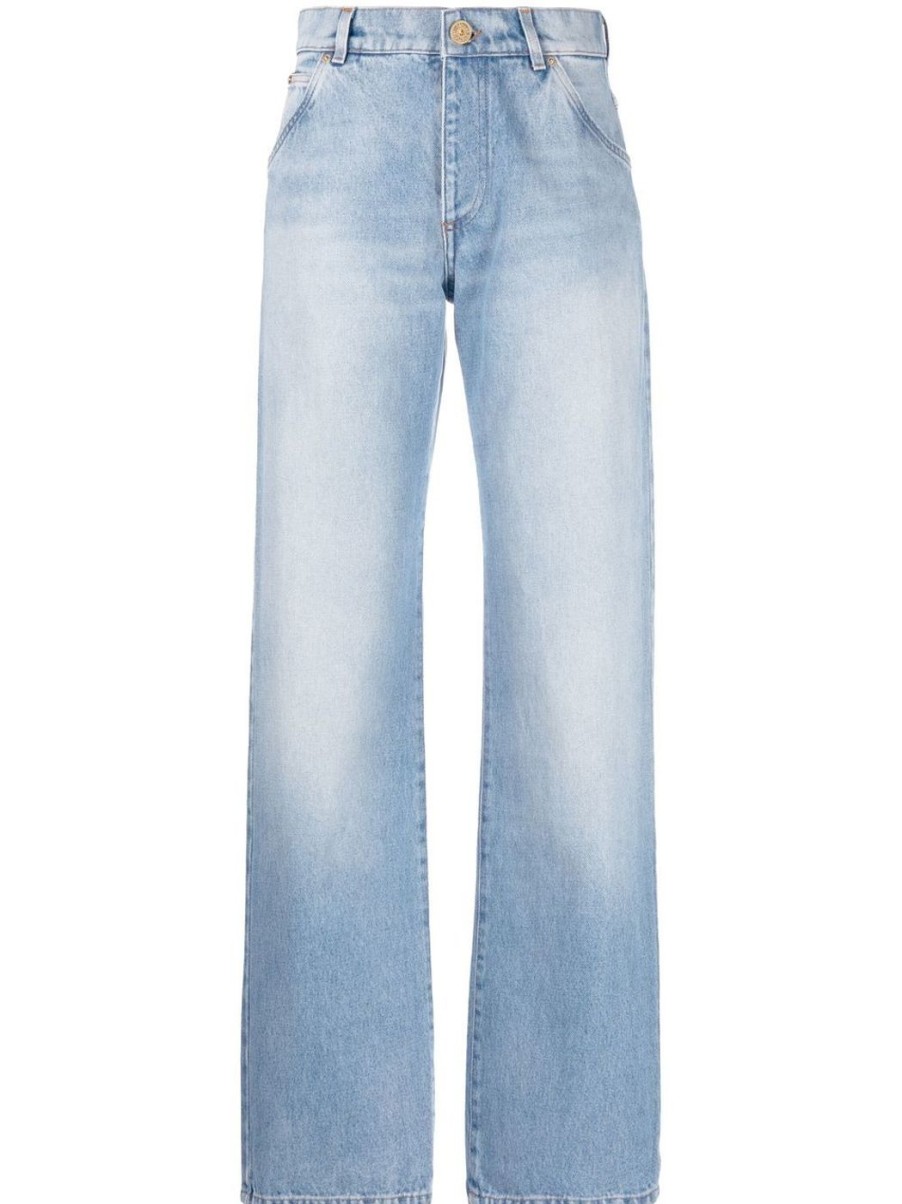 Damen BALMAIN Denim | Straight-Leg Jeans