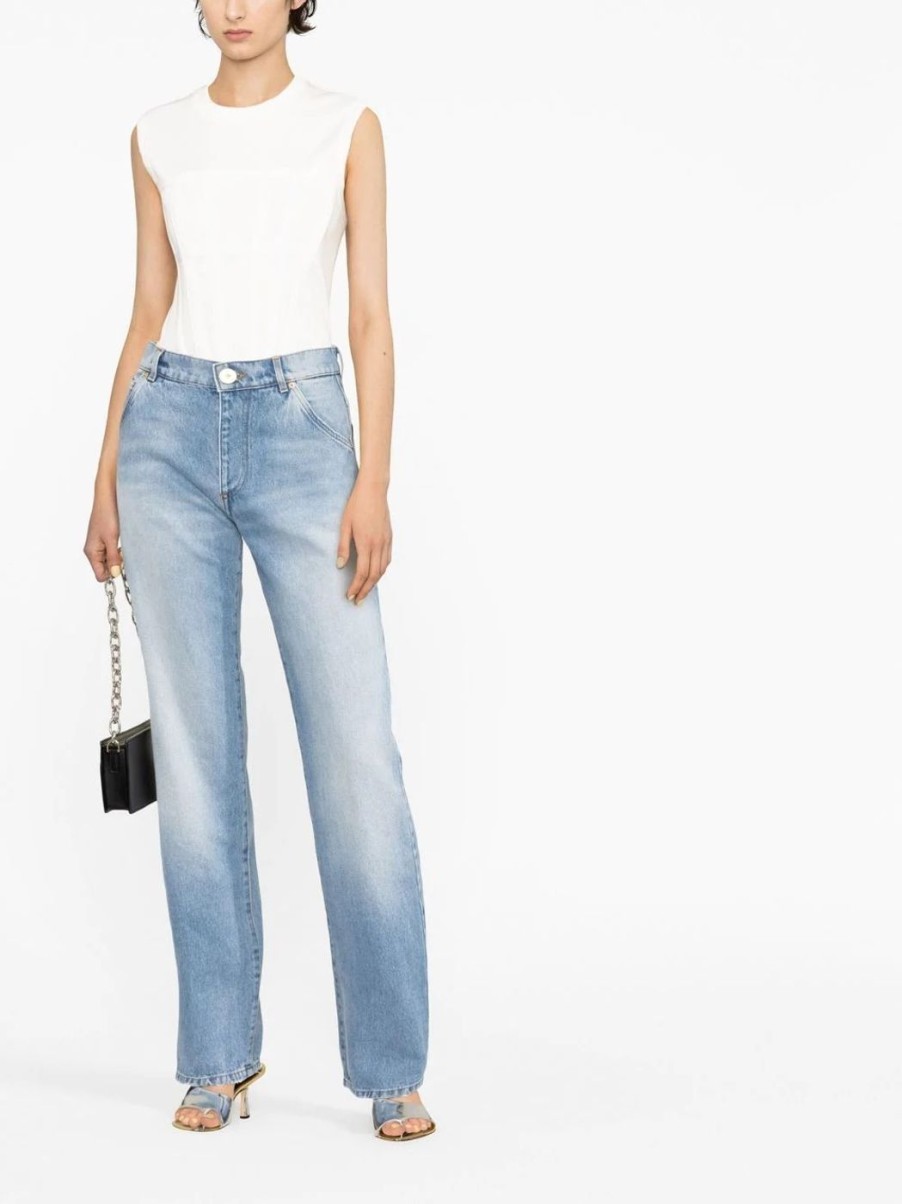 Damen BALMAIN Denim | Straight-Leg Jeans