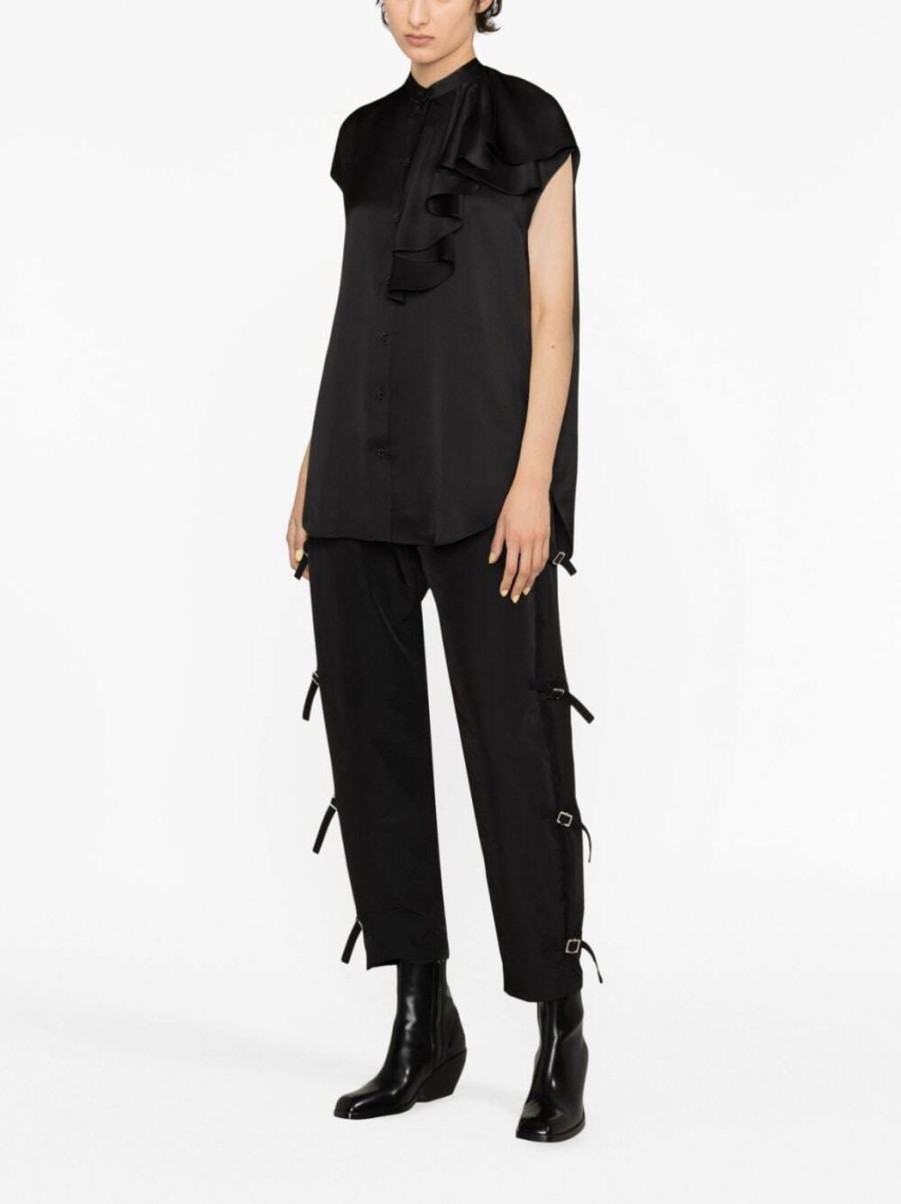 Damen ALEXANDER MCQUEEN Blusen | Seidenhemd Mit Ruschenbesatz