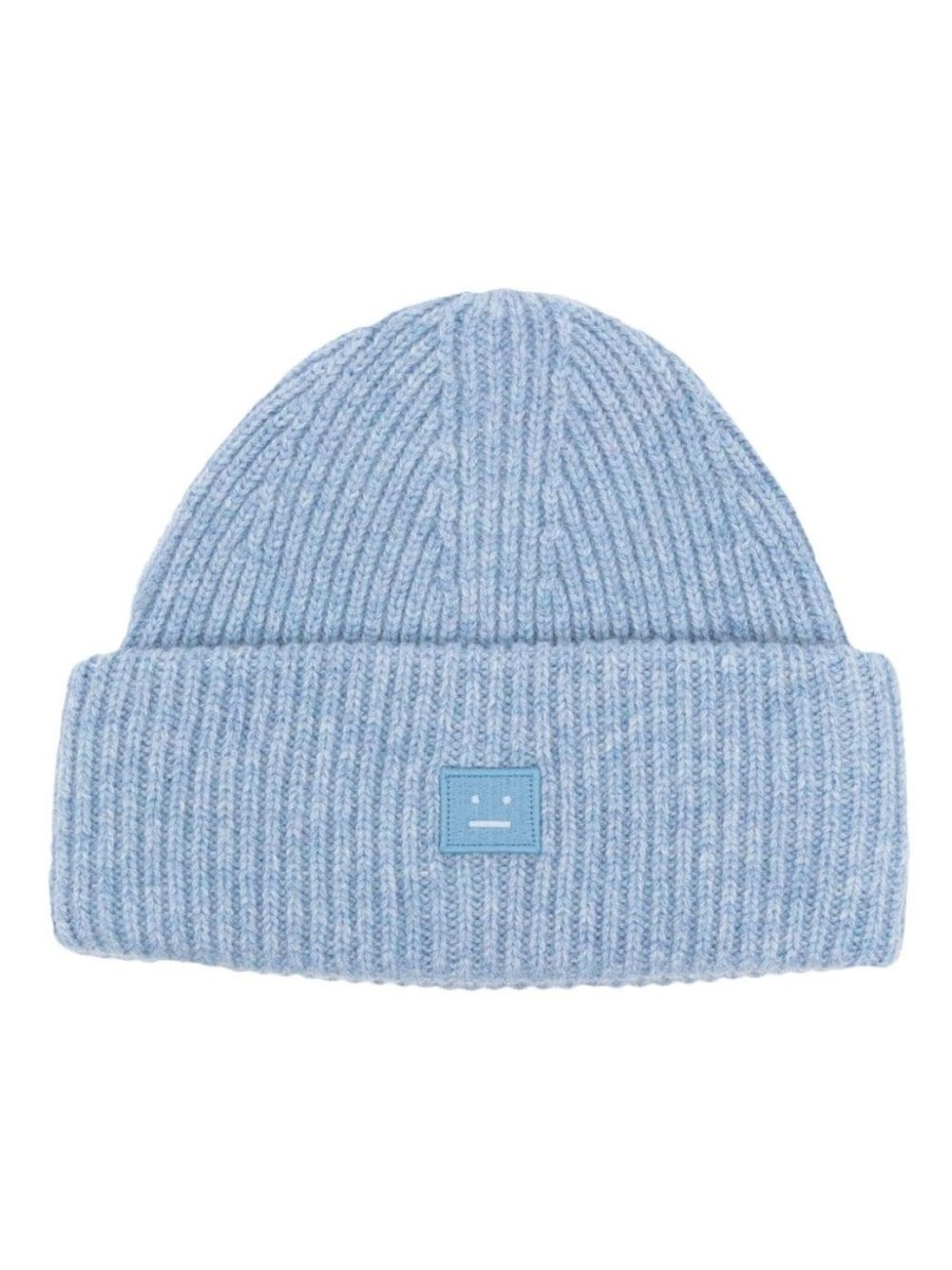 Damen ACNE STUDIOS Mutzen & Hute | Beanie Mit Kleinem Face-Logo