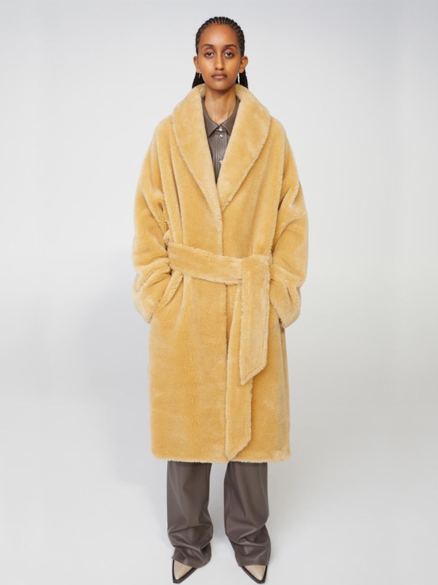 Damen STAND STUDIO Mantel | Zoey Teddy Coat In Brown