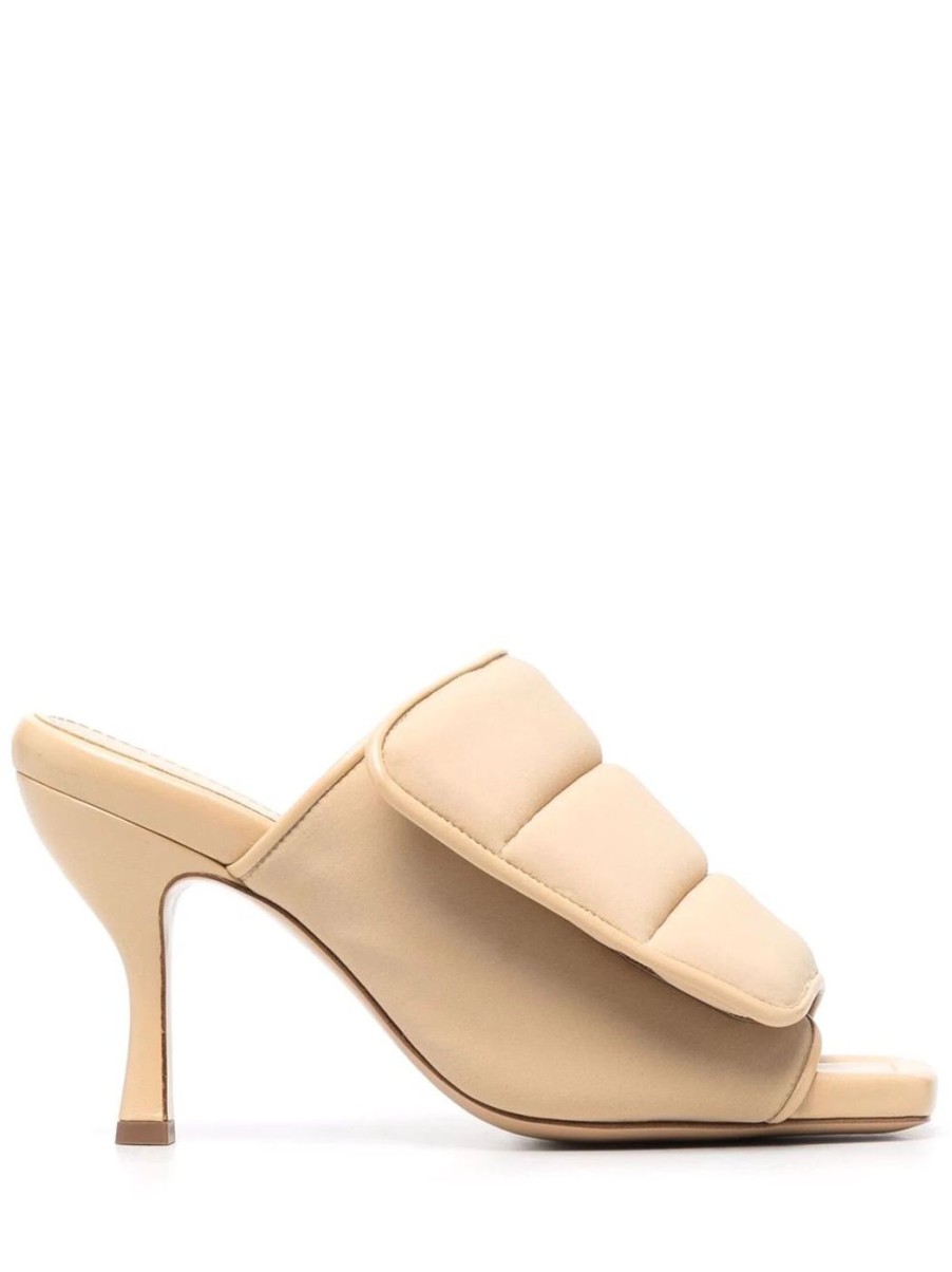 Damen GIABORGHINI Mules Hoch | Puffy Mules In Gelb