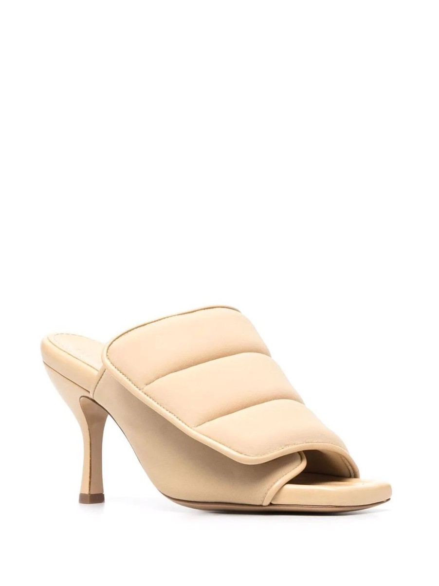 Damen GIABORGHINI Mules Hoch | Puffy Mules In Gelb