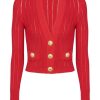 Damen BALMAIN Strick | Kurze Strickjacke