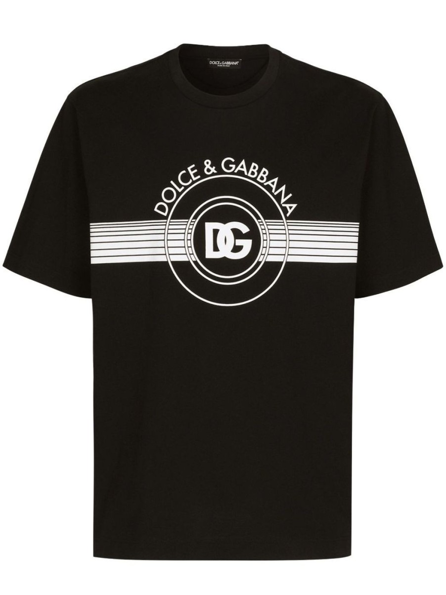 Herren DOLCE & GABBANA T-Shirts & Polo-Shirts | T-Shirt Mit Logo-Print