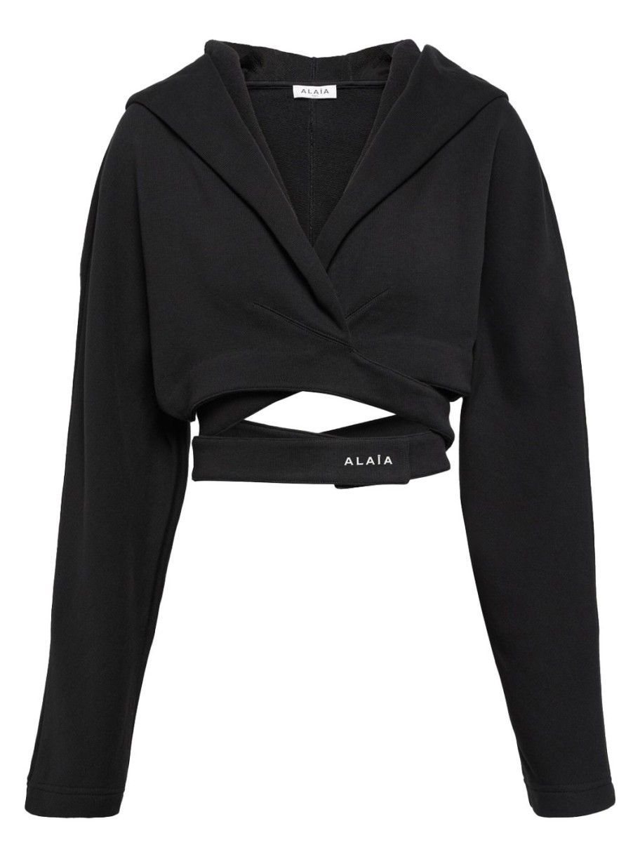 Damen ALAÏA Sweatshirts & Hoodies | Crossed Hoodie