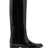 Damen SAINT LAURENT Stiefel | Hunt Glanzende Lederstiefel