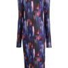 Damen ROTATE Kleider | Midi Kleid Mit Print