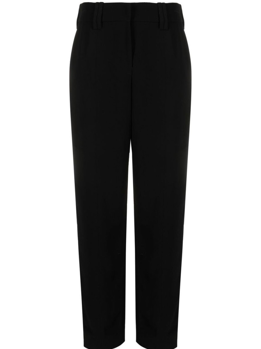 Damen BALMAIN Hosen & Jumpsuits | High-Waist Hose In Schwarz