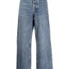 Damen ALEXANDER WANG Hosen & Jumpsuits | Logo Wide-Leg Jeans