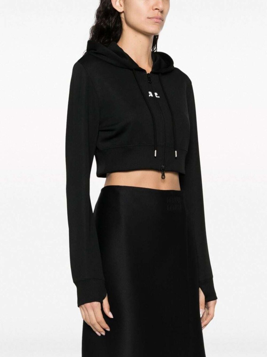 Damen COURRÈGES Sweatshirts & Hoodies | Cropped Hoodie