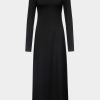 Damen SAKS POTTS Kleider | Langarm-Kleid In Schwarz