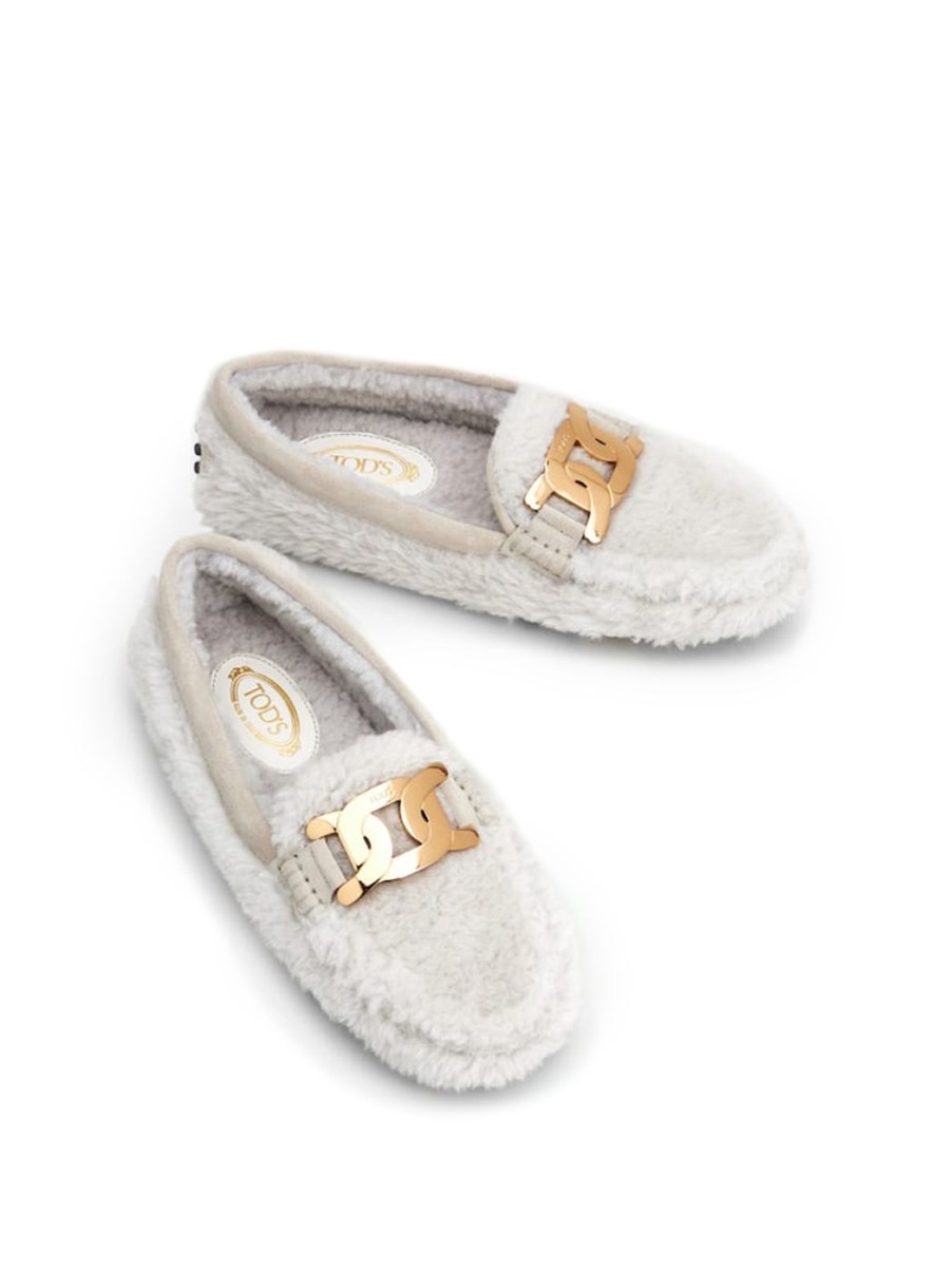 Damen TODS College & Loafers | Kate Gommino Mokassins Aus Shearling In Beige