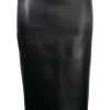 Damen SAINT LAURENT Rocke | Black Satin Skirt