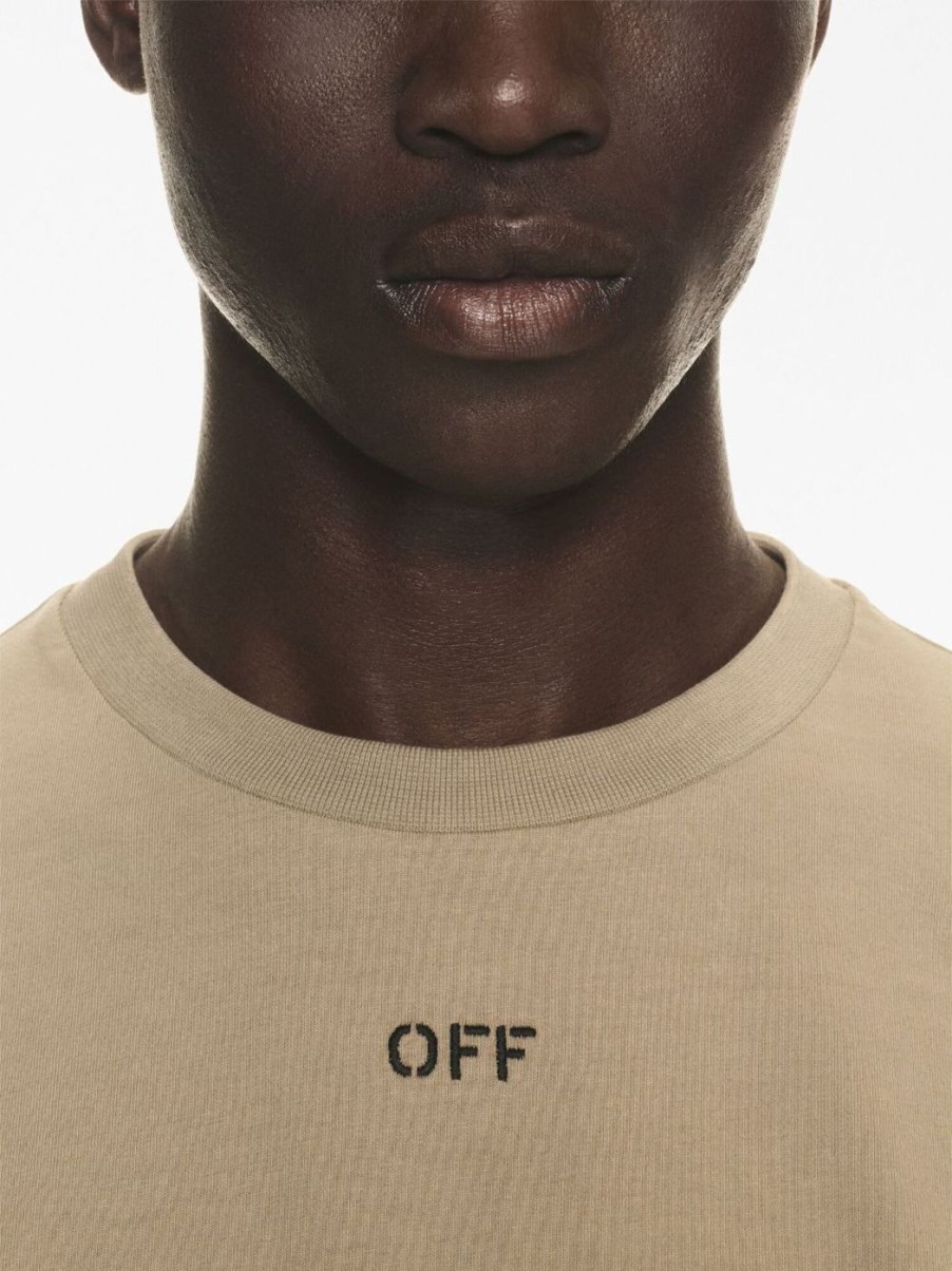 Herren OFF-WHITE T-Shirts & Polo-Shirts | Off Stitch Slim T-Shirt