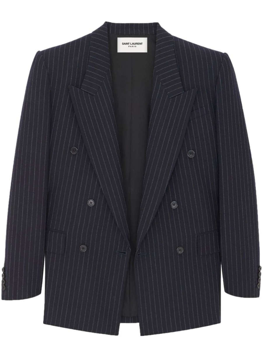 Damen SAINT LAURENT Blazer | Blazer Mit Nadelstreifen