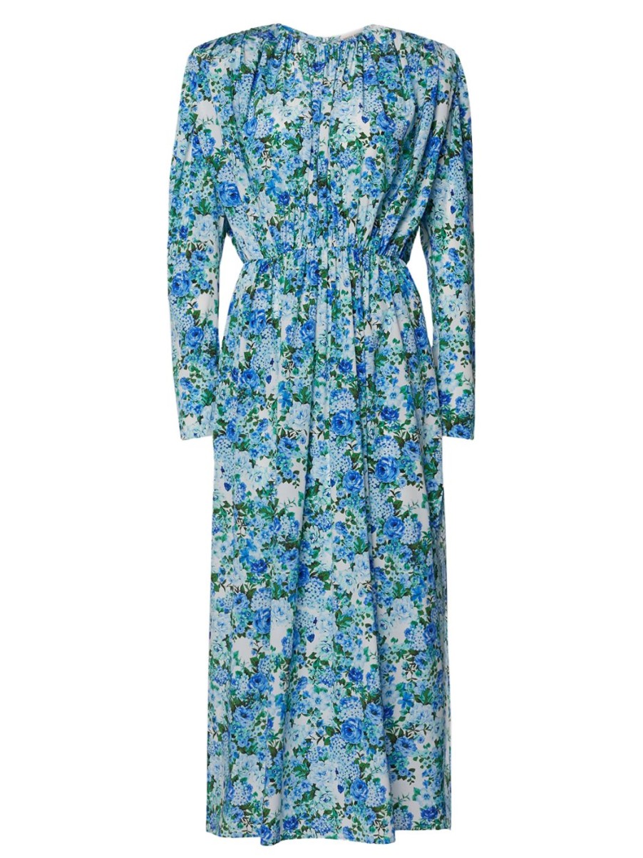 Damen MAGDA BUTRYM Kleider | Kleid Mit Blauem Blumenprint