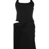 Damen JACQUEMUS Kleider | Asymmetrisches Neckholder-Kleid In Schwarz