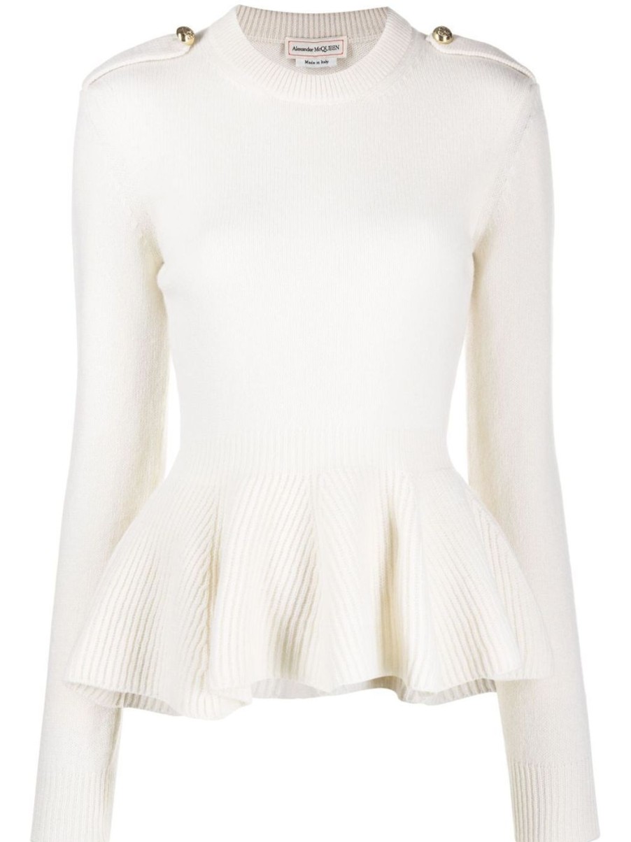 Damen ALEXANDER MCQUEEN Strick | Gerippter Pullover