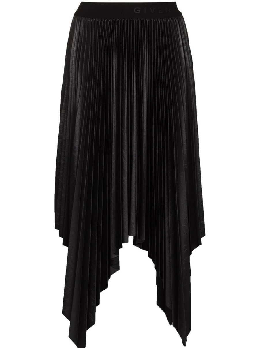 Damen GIVENCHY Rocke | Asymmetrischer Faltenrock In Schwarz