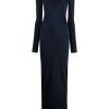 Damen SAINT LAURENT Kleider | Langarmeliges Maxikleid