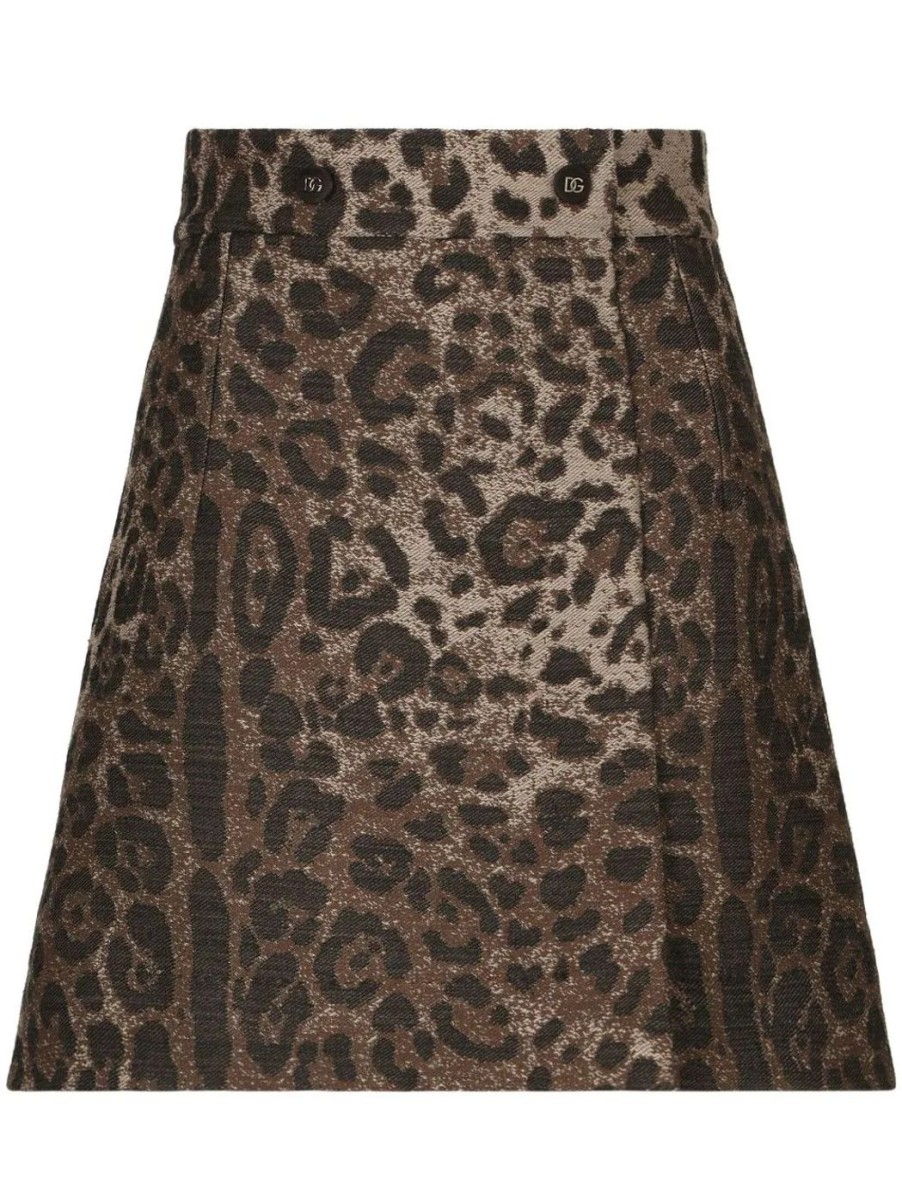 Damen DOLCE & GABBANA Rocke | Minirock Mit Leoparden-Print