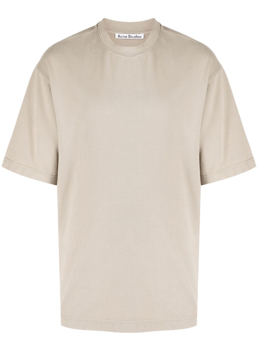 Damen ACNE STUDIOS T-Shirts | T-Shirt Mit Logo-Stickerei