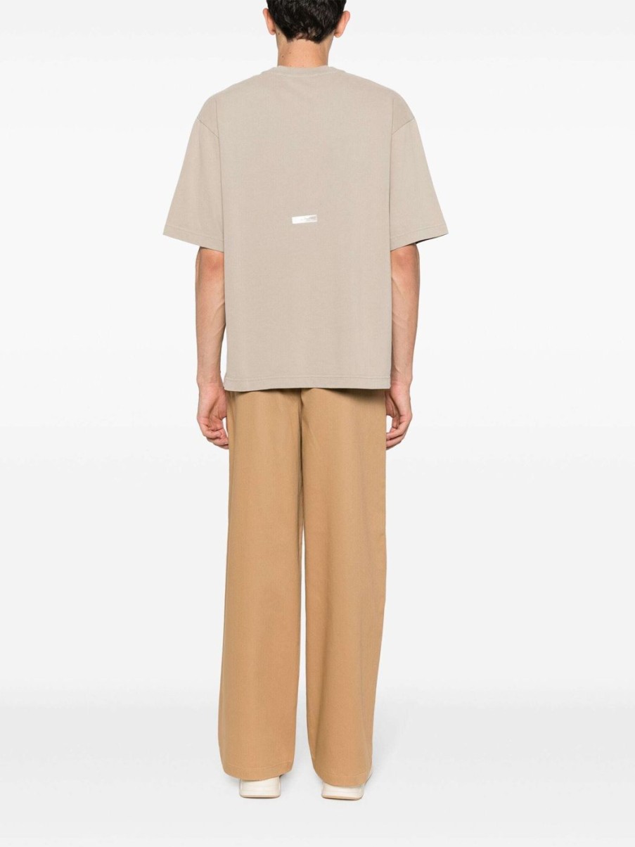 Damen ACNE STUDIOS T-Shirts | T-Shirt Mit Logo-Stickerei