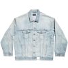 Herren BALENCIAGA Jacken & Westen | Denim Size Sticker Jeansjacke