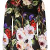 Damen DOLCE & GABBANA Blusen | Satinbluse Mit Rosengarten-Print