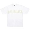 Herren BALENCIAGA T-Shirts & Polo-Shirts | Tape Type Medium Fit T-Shirt