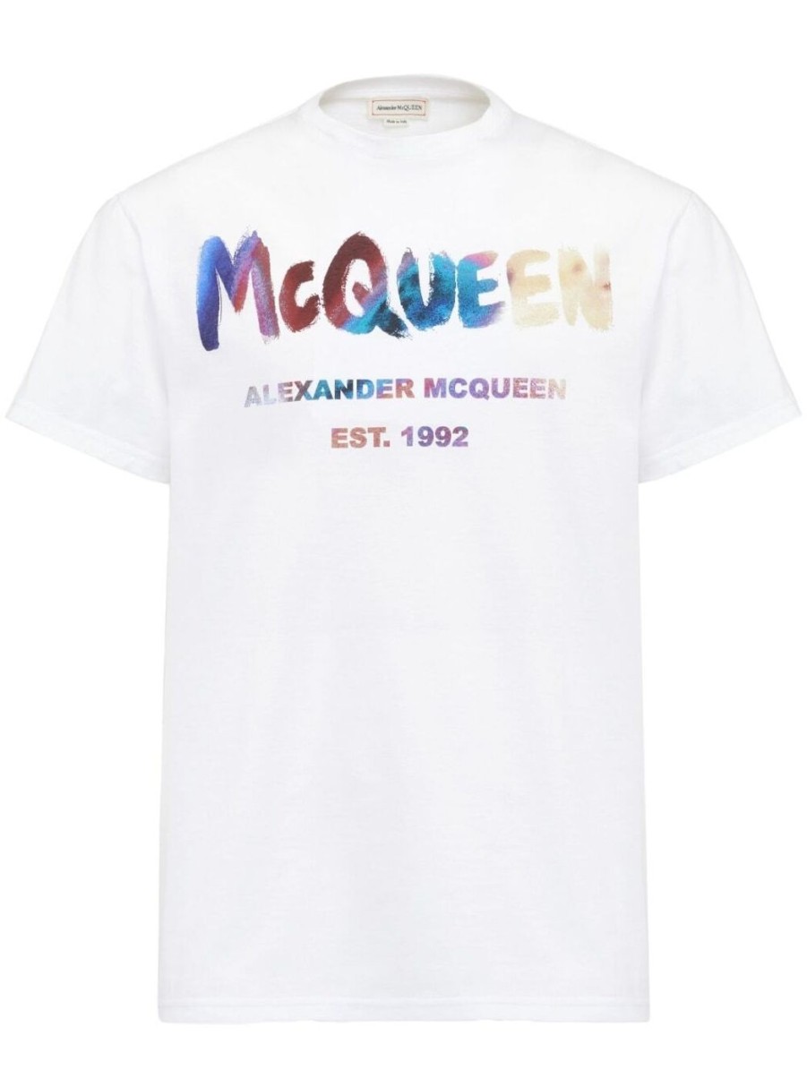 Herren ALEXANDER MCQUEEN T-Shirts & Polo-Shirts | T-Shirt Mit Logo-Print