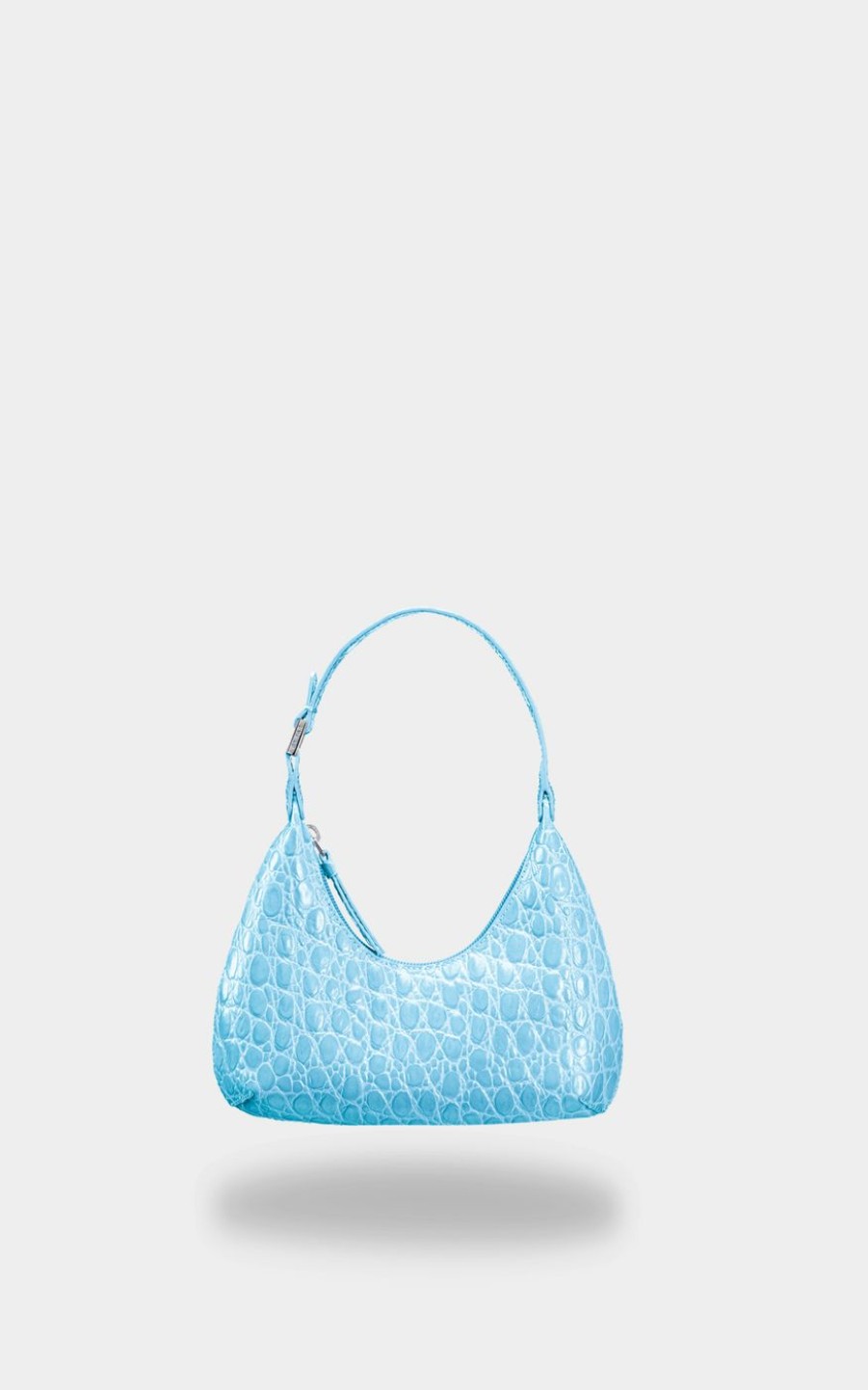 Damen BY FAR Schultertaschen | Mini Amber Tote Bag In Blau