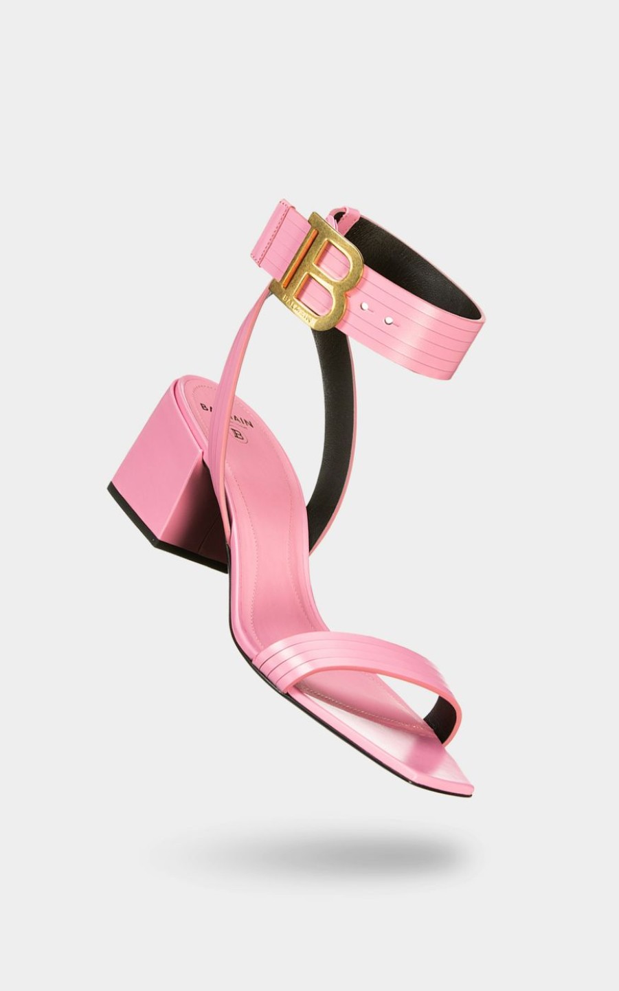 Damen BALMAIN Hohe Sandalen | Riemchen-Sandalen In Pink