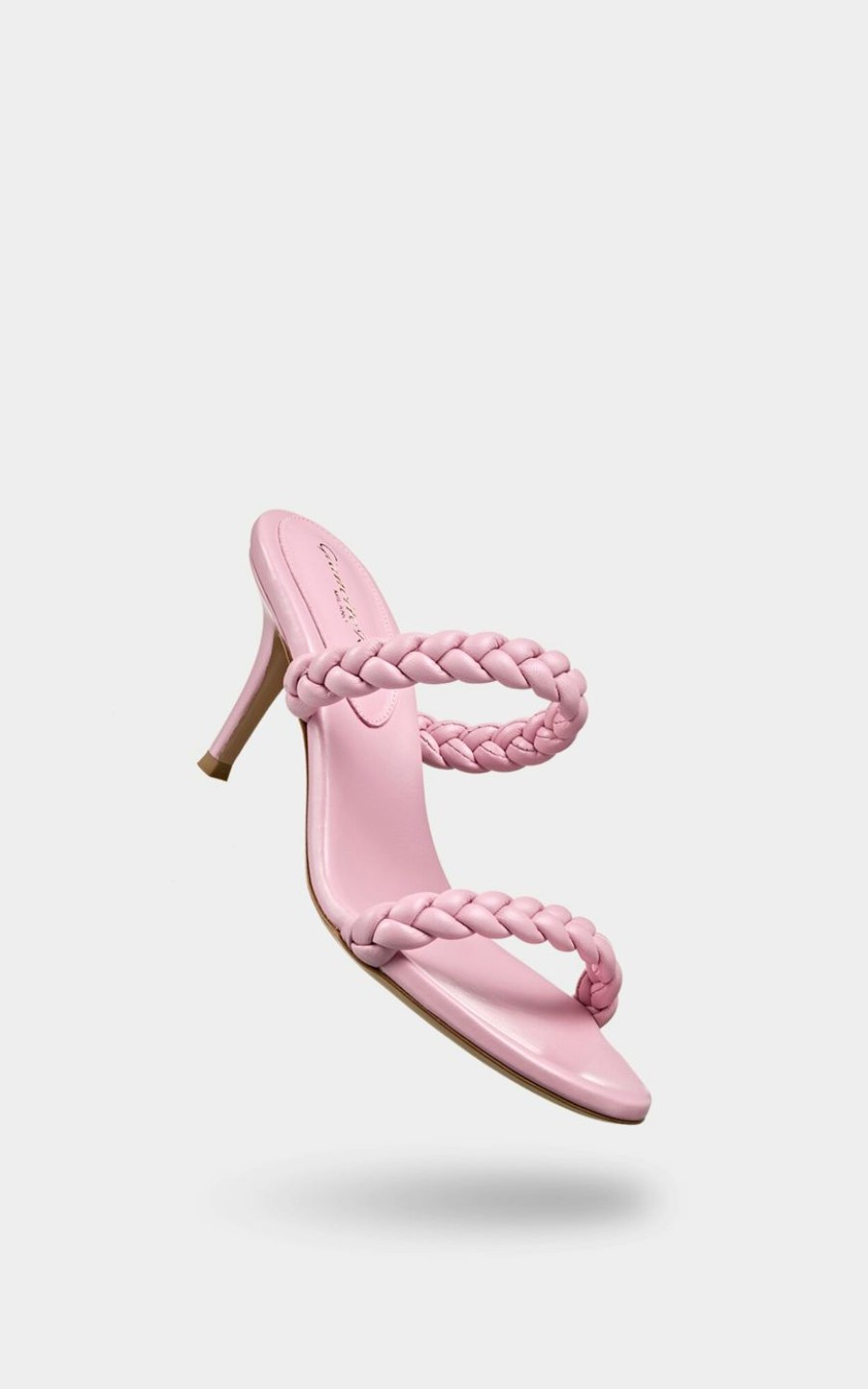 Damen GIANVITO ROSSI Mules Hoch | Mules Aus Leder In Rosa