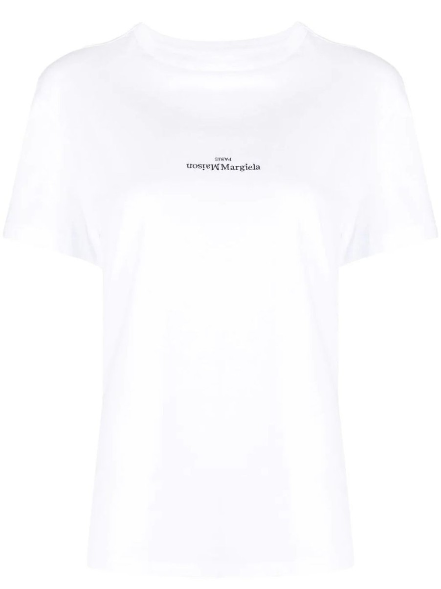 Herren MAISON MARGIELA T-Shirts & Polo-Shirts | T-Shirt Mit Logo-Stickerei