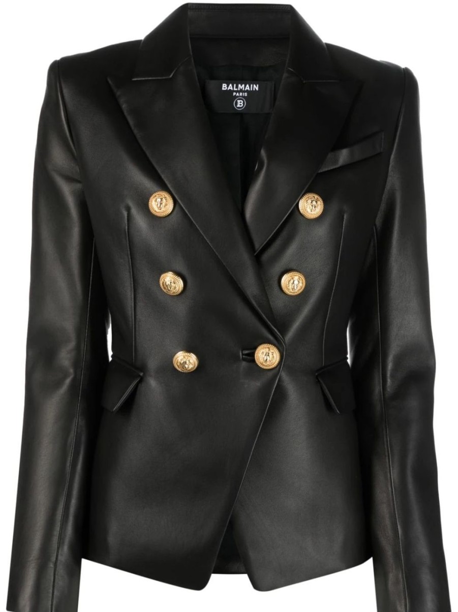 Damen BALMAIN Blazer | Leder Blazer